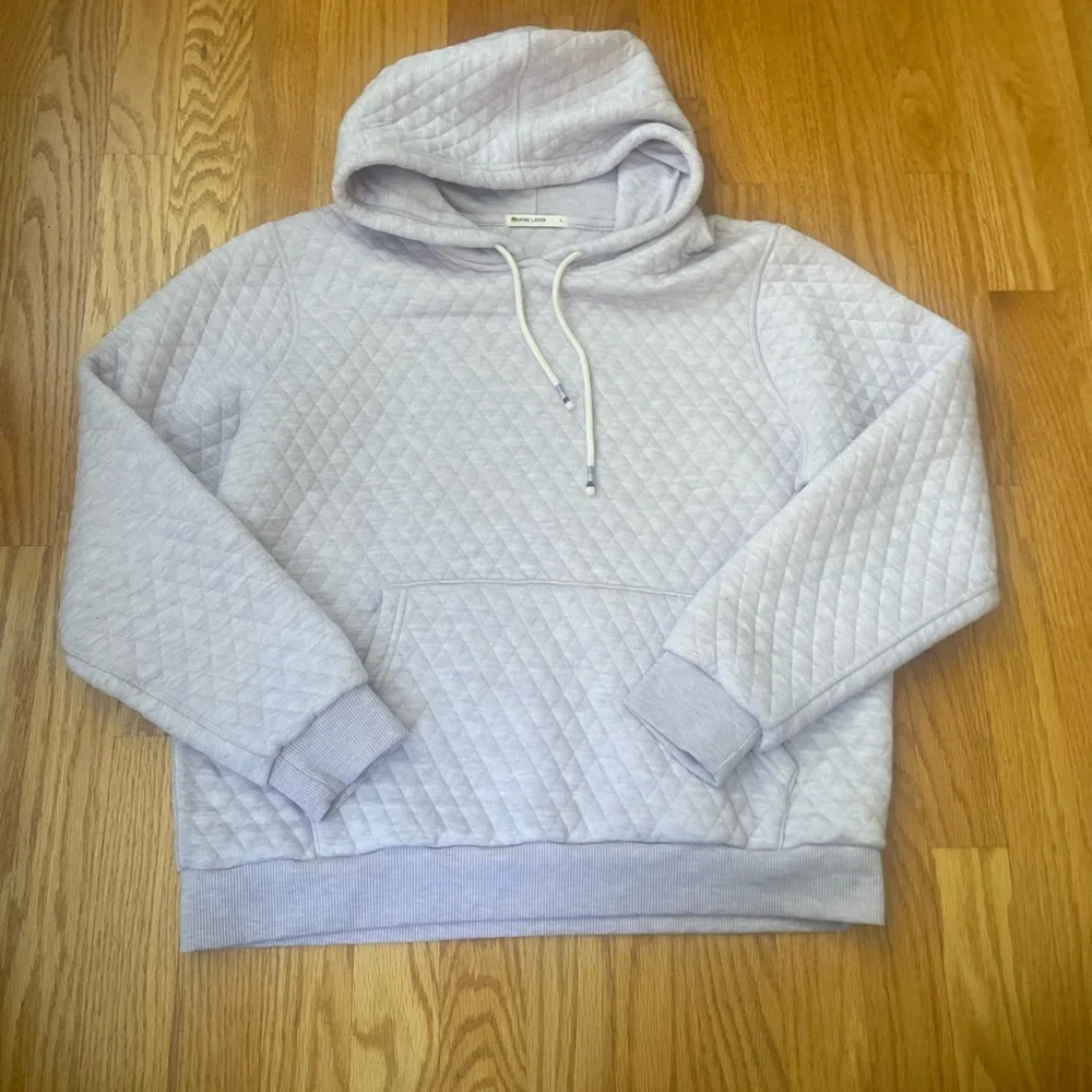 Marine Layer Corbet Lavender Quilted Hooded Sweatshirt - Picture 3 of 9